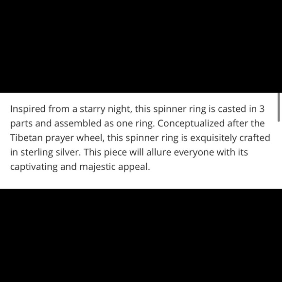 925 Silver star spinner ring - Picture 4 of 6